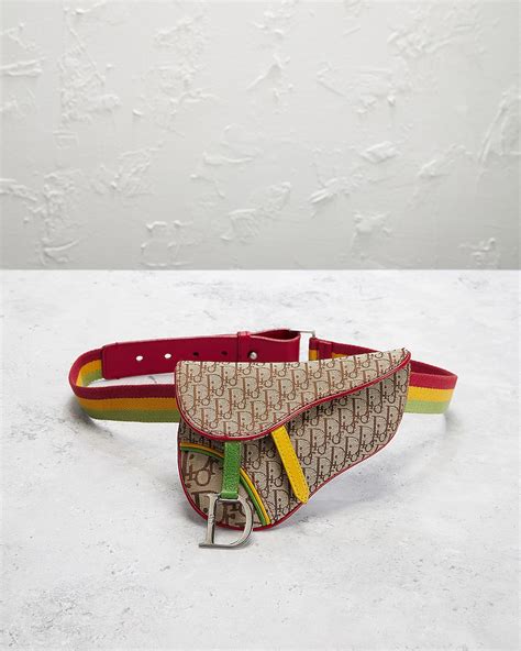 Dior Trotter Rasta Saddle Belt Bag 